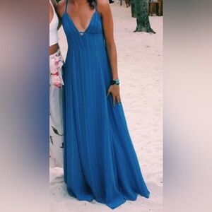 Maxi blue dress, size small.